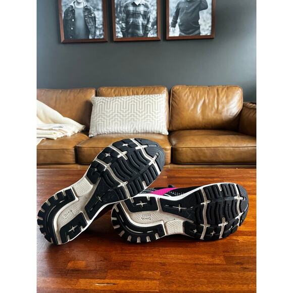 Brooks Ghost 14 Mesh Low Top Running Sneakers Shoes Black/Pink/Yucca Womens 11.5 - Picture 9 of 9